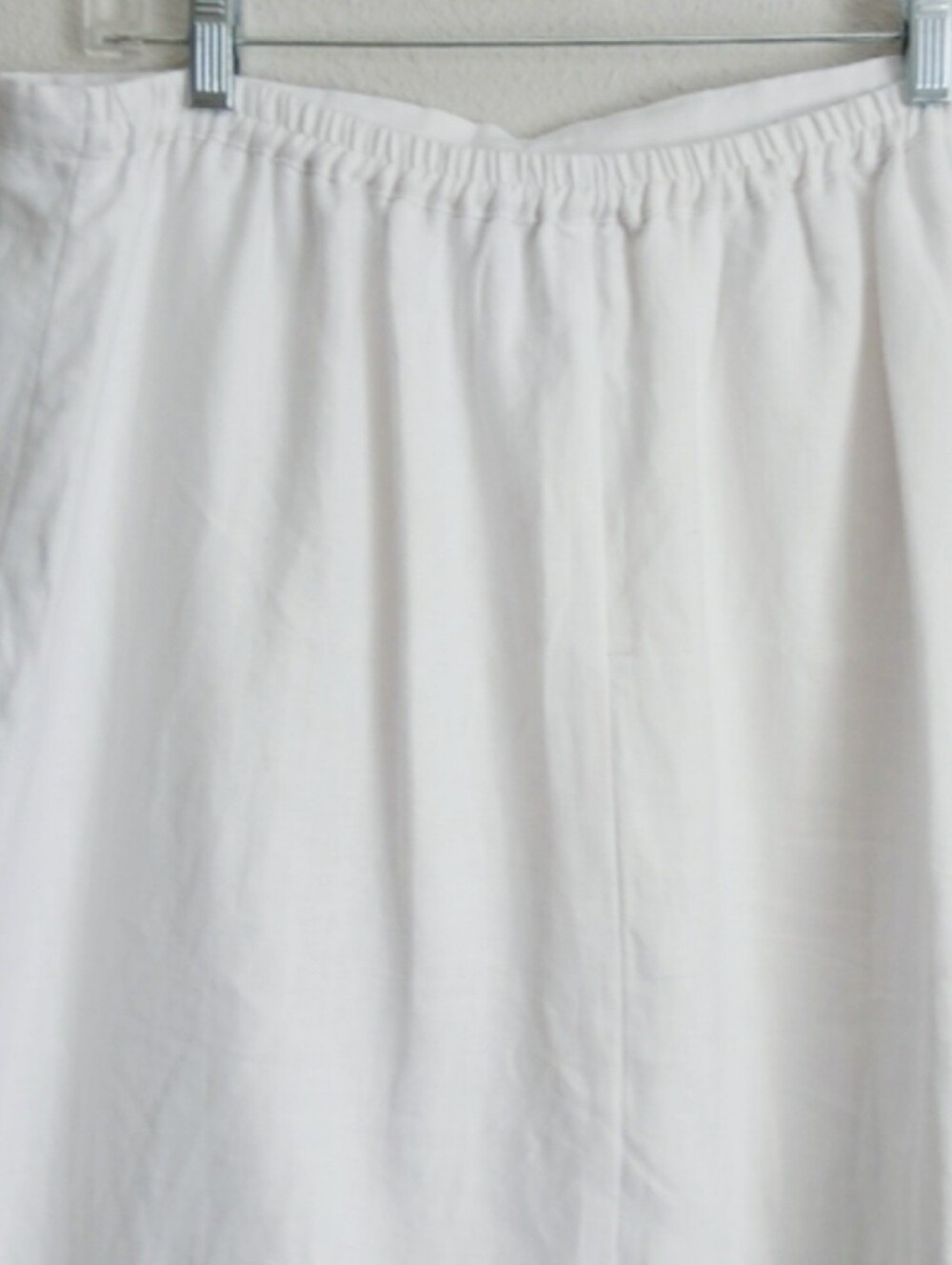 Choices White Linen Skirtset Size Petite Large Lagenlook - Picture 8 of 13